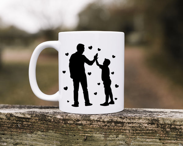 Happy Father's Day Celebration Dad High Five Son Dad's Day Man Male Parental Daddy's Special Day Paternal Recognition Parentin Appreciation SVG JPG PNG Cricut Sublimation Print Cutting Designs