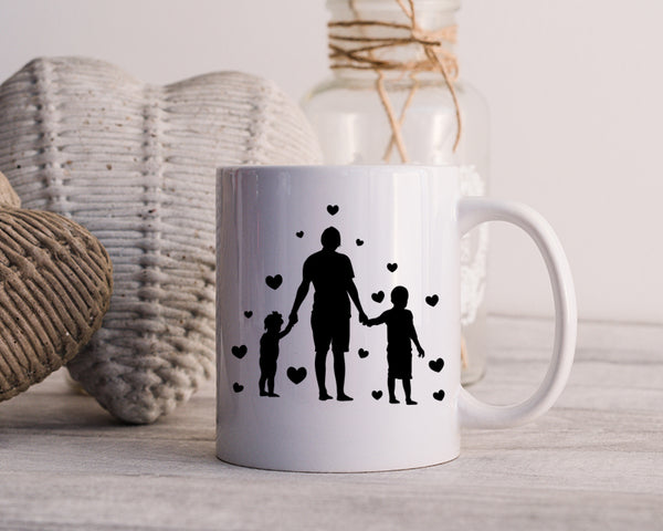 Happy Father's Day Celebration Dad Daughter And Son Love Dad's Day Man Male Parental Daddy's Special Day Paternal Recognition Parenting Appreciation SVG JPG PNG Cricut Sublimation Print Cutting Designs