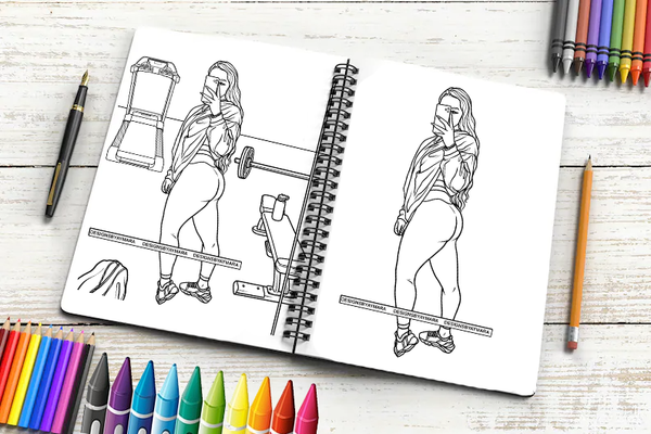 18 Fashion Woman Coloring Book Images New Trending Outfit Adult Coloring Book Vector Files SVG PNG JPG Designs For Coloring Book Cut Cutting Graphic