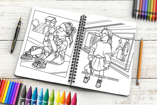 Bundle 28 Kids Coloring Book Image Children's coloring book Kids activity book Coloring pages for children Fun coloring for kids Educational coloring book Creative coloring for youngsters SVG PNG JPG Designs For Coloring Book Cut Cutting Graphic