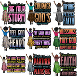 Bundle 9 Afro Lola Praying Begging Asking God Lord Faith Strength Quotes .SVG Vector Clipart Cutting Files For Silhouette Cricut and More!