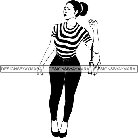 Afro Woman SVG Cut Files For Silhouette and Cricut
