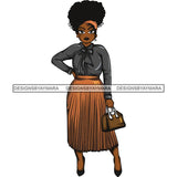 Afro Classy Lola Elegance Glamour Church Lady .SVG Clipart Vector Cutting Files For Circuit Silhouette Cricut and More!
