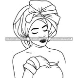 Afro Lady Black Goddess Melanin Turban Head-wrap Dark Latina Morena SVG Files For Cutting and More!