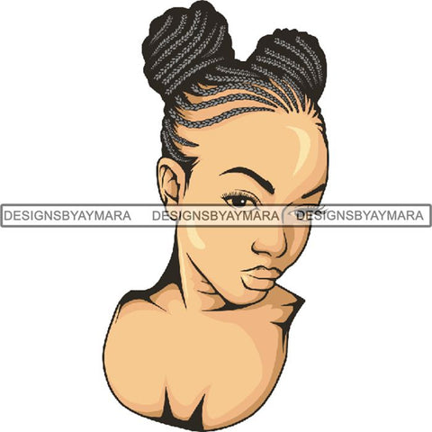 Afro Woman Braids Dreads Dreadlocks Hairstyle PNG Print File Not For Cutting