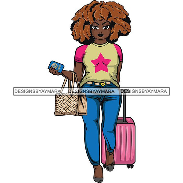 Lola Travel Vacation Getaway Black Proud Woman Traveling .SVG Cutting Files For Silhouette and Cricut and More!