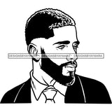 Attractive Man Bearded Hipster Model Fashion Male Guy Stylish Mustache Close-up Sexy Macho Manly SVG Files For Cutting