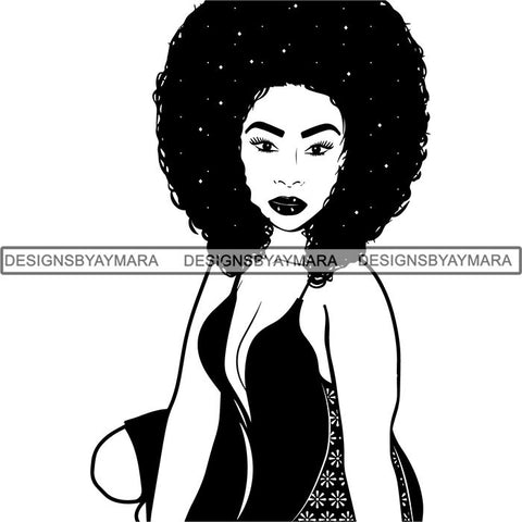 Afro Latina Woman SVG Cutting Files For Silhouette Cricut and More