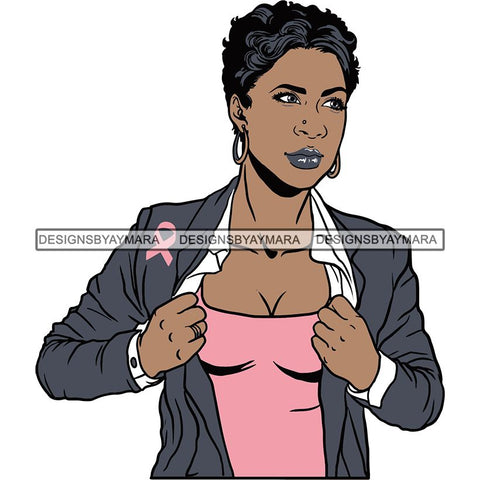 Strong Afro Woman SVG Cancer Survivor Cutting Files For Silhouette Cricut and More