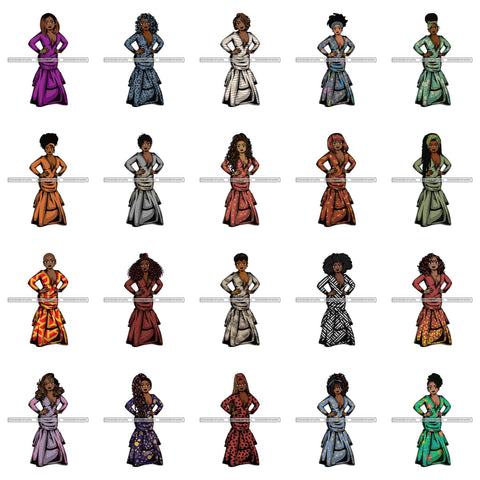 Bundle 20 Afro Lola Boss Fashion Diva Glamour .SVG Cutting Files For Silhouette and Cricut and More!
