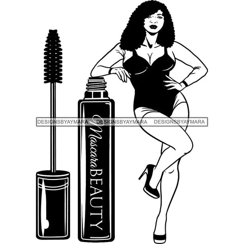 Afro Woman SVG Make Up Goddess Cutting Files For Cricut Silhouette and Much More