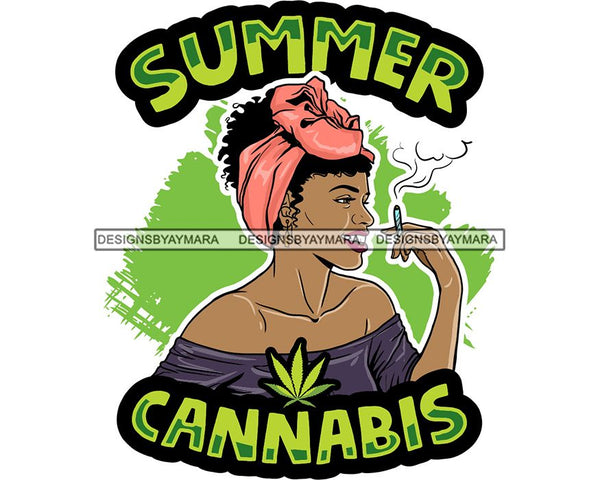 Woman Smoking Pot Joint Blunt Stoned High Life Weed Leaf Marijuana Grass Relax Chill SVG Cutting Files