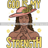 Afro Woman Praying God Lord Faith SVG Cutting Files For Silhouette Cricut and More