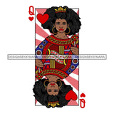 Afro Queen Lola Ace Casino Design Blackjack Poker Gambling Crown Royal SVG Cutting Files For Silhouette Cricut and More!