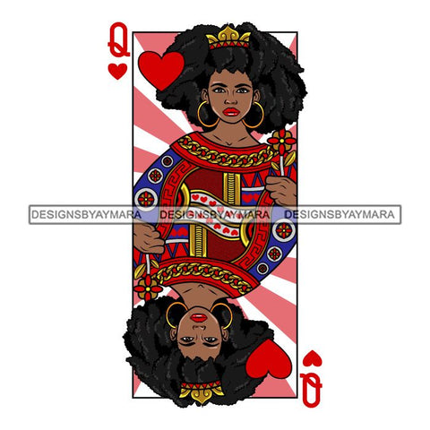Afro Queen Lola Ace Casino Design Blackjack Poker Gambling Crown Royal SVG Cutting Files For Silhouette Cricut and More!