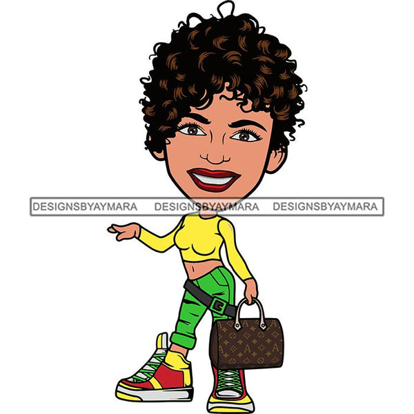 Cute Afro Lola Boss Lady Summer Fashion Dope Diva Glamour .SVG Cutting