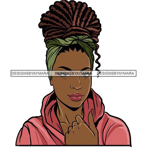 Afro Woman Braids Dreadlocks Sister-Locks Dreads Locks Hairstyle .SVG Cut Files For Silhouette and Cricut