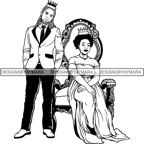 King and Queen Rey Reina Couple Life Goals SVG Cut Files For Silhouette and Cricut