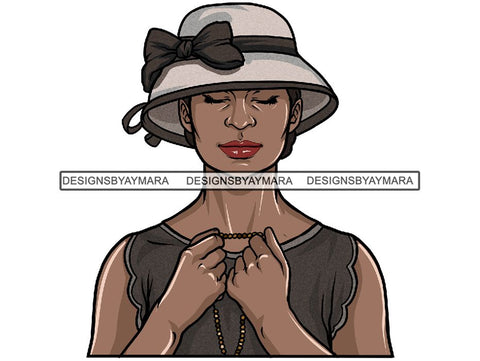 Classy Lady Praying God .PNG .JPG .SVG Clipart Perfect For Printing Not For Cutting