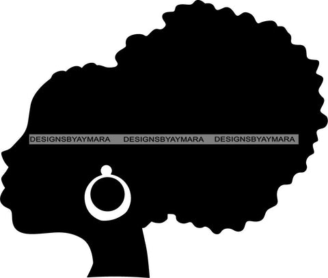 Afro Black Woman Mermaid Aquatic Creature  SVG Cutting File For Silhouette and Cricut