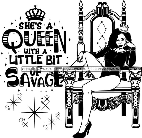 Afro Queen Goddess Melanin Nubian Glamour .SVG Cutting Files For Silhouette and Cricut