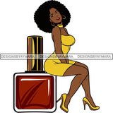 Afro Woman SVG Make Up Goddess Cutting Files For Cricut Silhouette and Much More