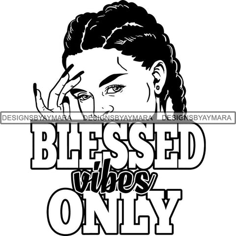 Afro Woman Peeking Peek-a-Boo I see You Melanin Pretty Half Face PNG File For Print Not For Cutting