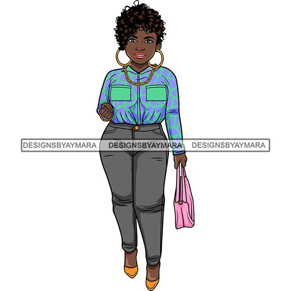 Afro Lola Classy Fashion Lady Glamour Businesswoman .SVG Cutting Files For Silhouette Cricut and More!