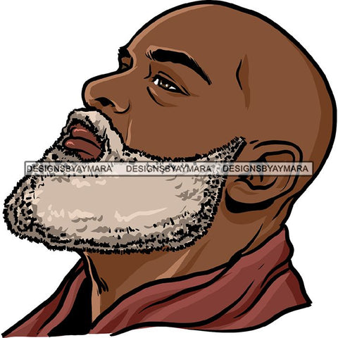 Attractive Black Man Bearded Hipster Model Fashion Male Guy Hombre Masculino Guapo Stylish Close-up Sexy Macho Manly SVG Files For Cutting