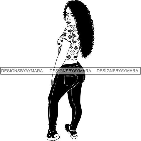 Afro Woman SVG Cut Files For Silhouette and Cricut