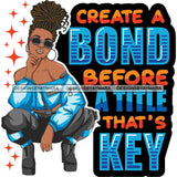 Afro Lola Squatting Bad Ass Life Quotes Confident Lady .SVG Clipart Vector Cutting Files
