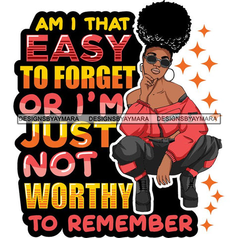 Afro Lola Squatting Bad Ass Life Quotes Confident Lady .SVG Clipart Vector Cutting Files