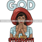 Afro Woman Praying God Lord Faith SVG Cutting Files For Silhouette Cricut and More