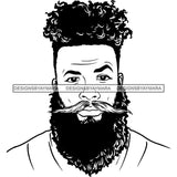 Attractive Man Bearded Hipster Model Fashion Male Guy Stylish Mustache Close-up Sexy Macho Manly SVG Files For Cutting