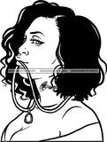 Ghetto Woman Face American Gangster Urban Swag Hip Hop Girl .SVG Cutting Files For Silhouette Cricut and More!