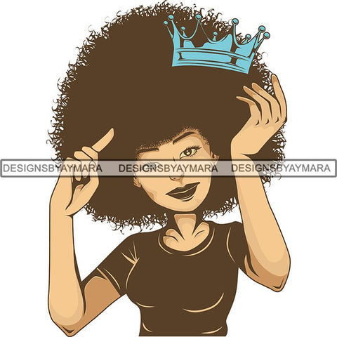 Afro Beautiful Woman Goddess Diva Classy Lady .SVG Cut Files For Silhouette and Cricut