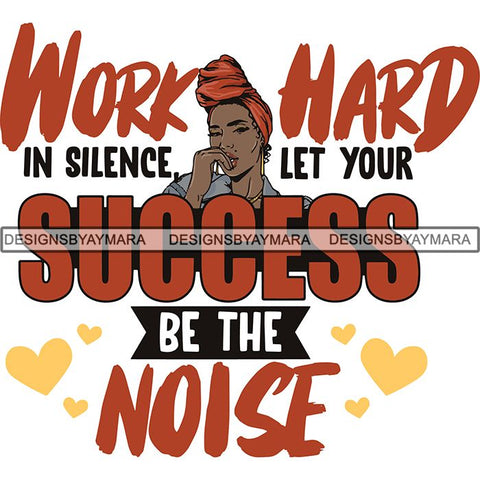 Boss Lady Afro Melanin Successful Black Woman Quotes SVG Cutting Files For Silhouette Cricut and More