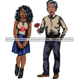 Be My Valentine Lola and Nano Couple Loving True Love Boyfriend Girlfriend Flowers SVG Files For Cutting