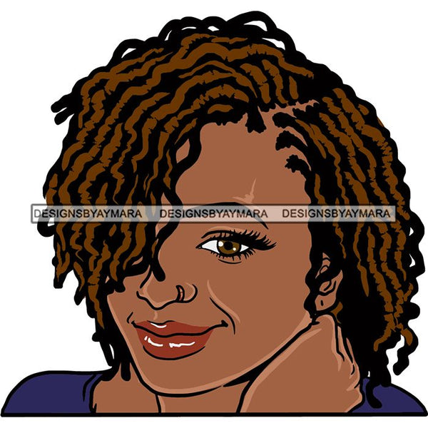 Afro Black Woman Sister-lock Hairstyle Beautiful Diva .SVG Cutting Files For Silhouette Cricut and More!