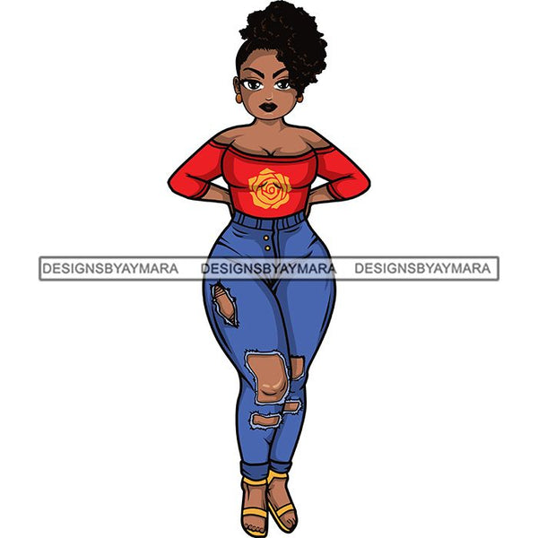 Afro Lola Sassy Exotic Curvy Thick Goddess .SVG Cutting Files For Silhouette and Cricut and More!