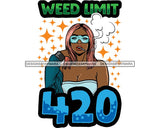 Woman Smoking Pot Joint Blunt Stoned High Life Weed Leaf Marijuana Grass Relax Chill SVG Cutting Files