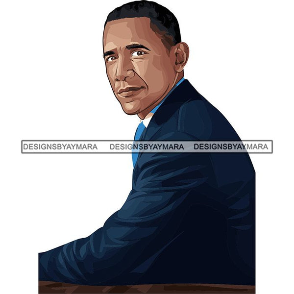 Barack Obama African American Leader Proud Roots .SVG Clipart Vector Cutting Files