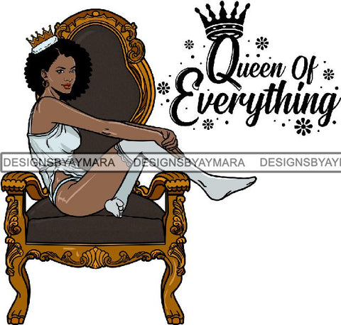 Afro Queen Goddess Melanin Nubian Glamour .PNG Print Files Not For Cutting