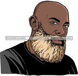 Attractive Black Man Bearded Hipster SVG Files For Cutting