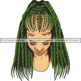 Afro Woman Braids Dreads Dreadlocks Hairstyle PNG Print File Not For Cutting
