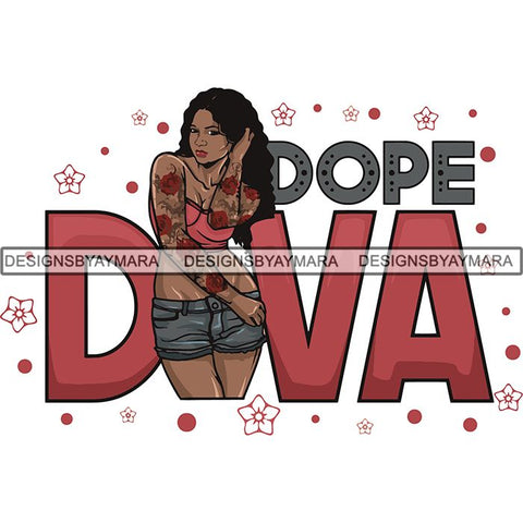 Dope Diva Blessed Life Quotes SVG Cutting Files For Silhouette Cricut and More