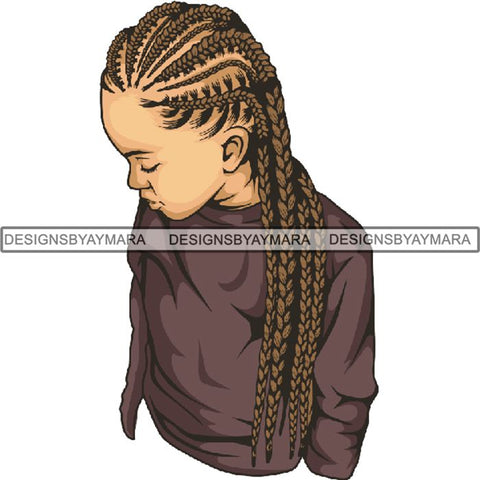 Afro Woman Braids Dreads Dreadlocks Hairstyle PNG Print File Not For Cutting