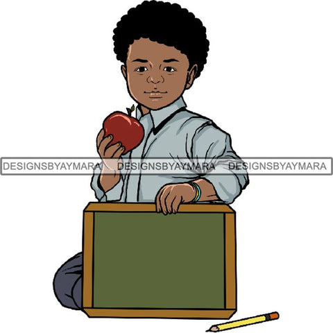 Back to School Kid Student Education Supplies .PNG Print File Not For Cutting