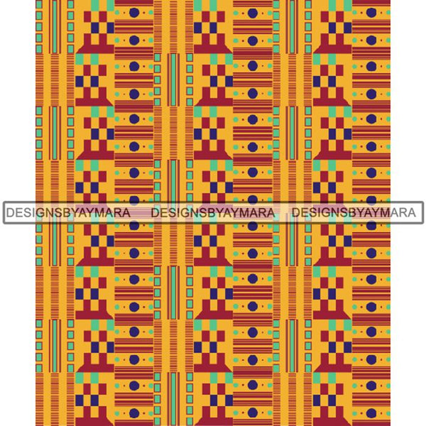 Kente African Pattern African American Culture PNG Print Files Not For Cutting