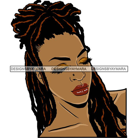 Afro Woman Braids Dreadlocks Sister-Locks Dreads Locks Hairstyle .SVG Cut Files For Silhouette and Cricut